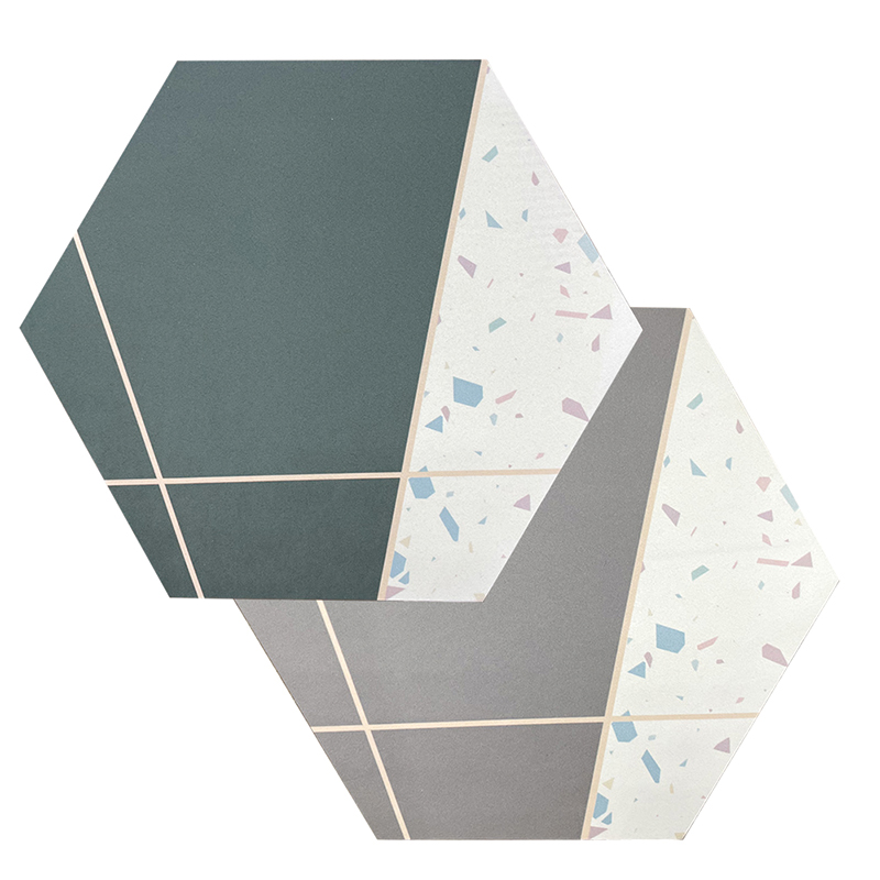 【Monster】 Morandi Terrazzo Coasters, Set of 2 (11.5x10cm) – Green & Brown