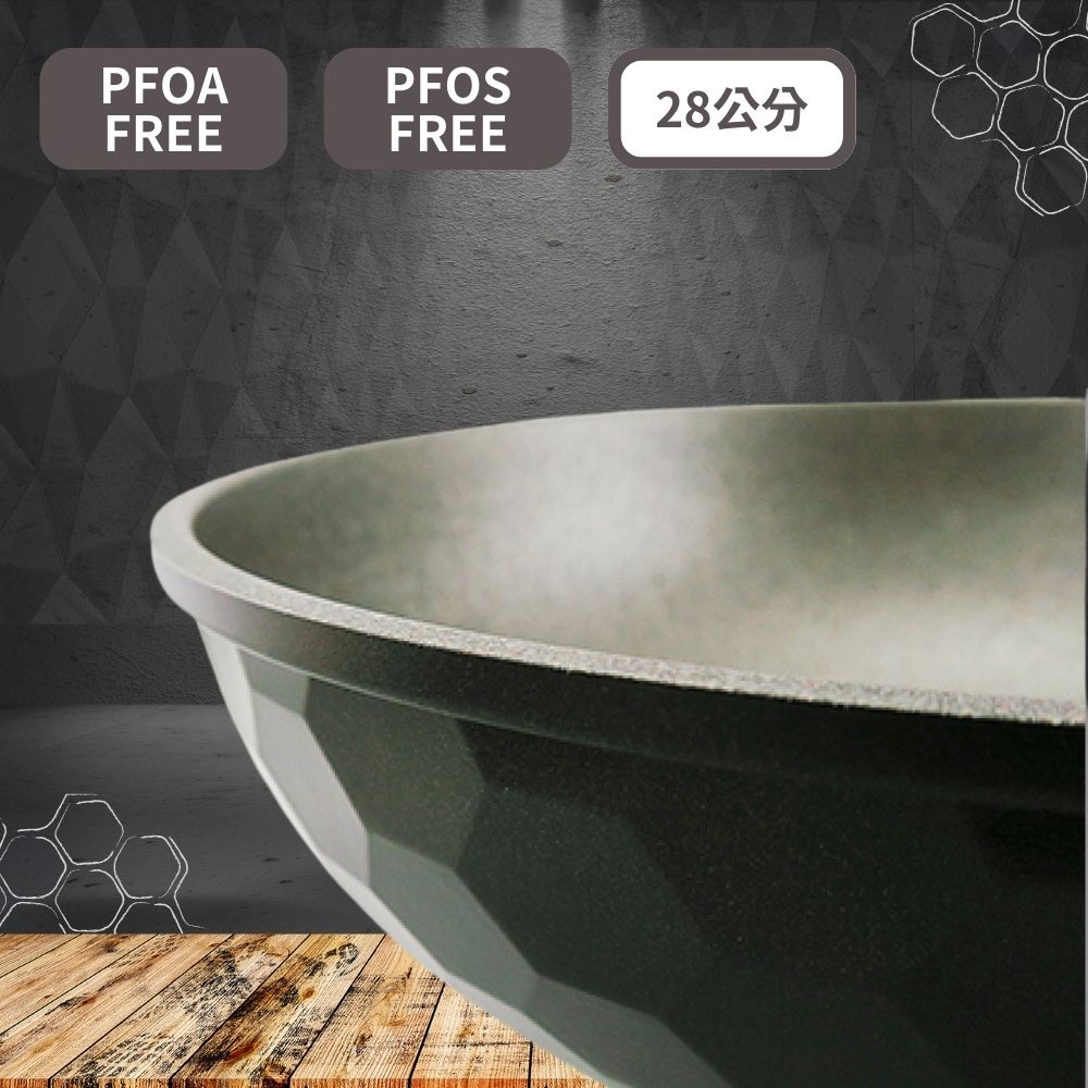 【Korea King】Granite Marble non-stick coated wok 28cm, , large