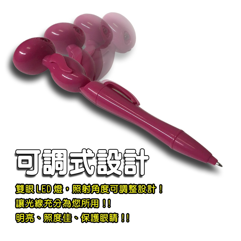 GS MALL 外星人造型原子筆 創意筆 造型筆 趣味筆 外星人筆 原子筆 LED 外星人 筆, , large