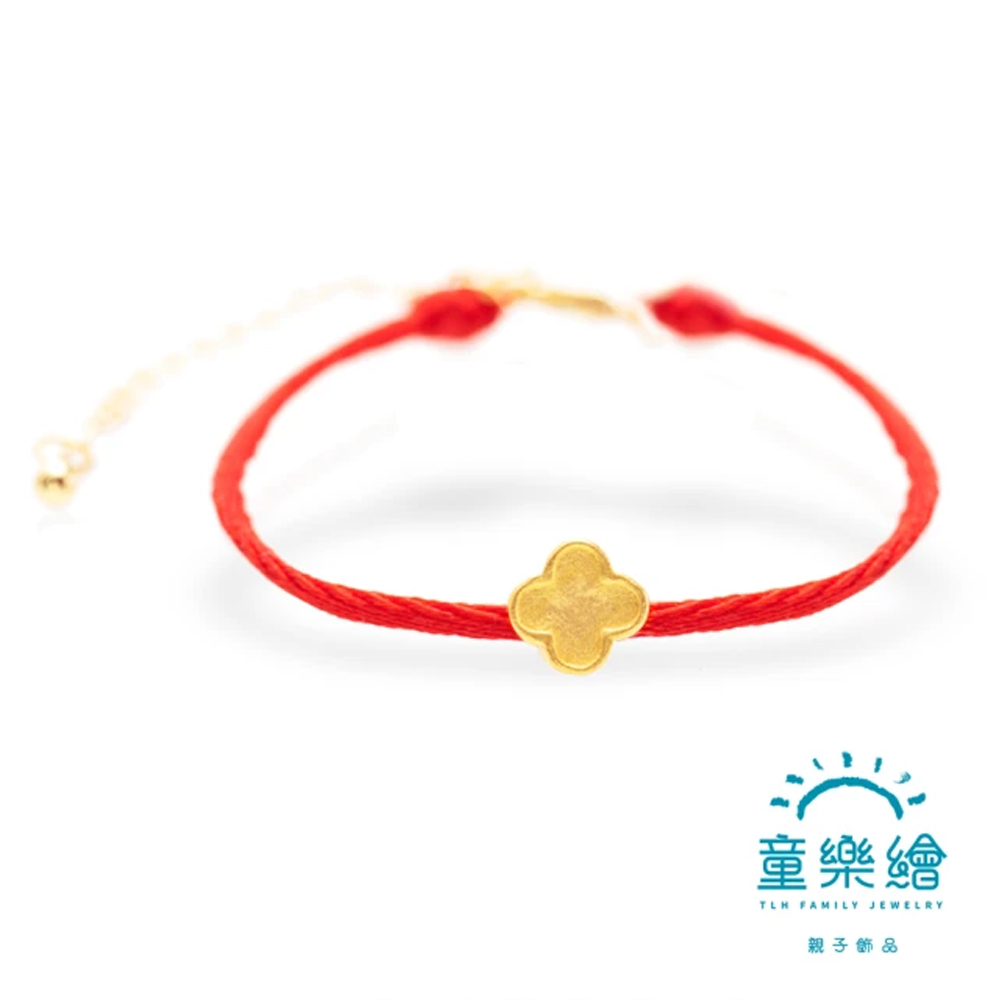 【童樂繪金飾】童心弦系列 小雲朵 親子款紅繩手鍊 約重0.02錢&plusmn;0.01(彌月金飾 彌月禮)