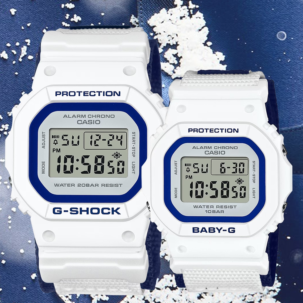 CASIO卡西歐 G-SHOCK&BABY-G 純白冬季40週年紀念 天使與惡魔限量對錶 LOV-23A-7, , large