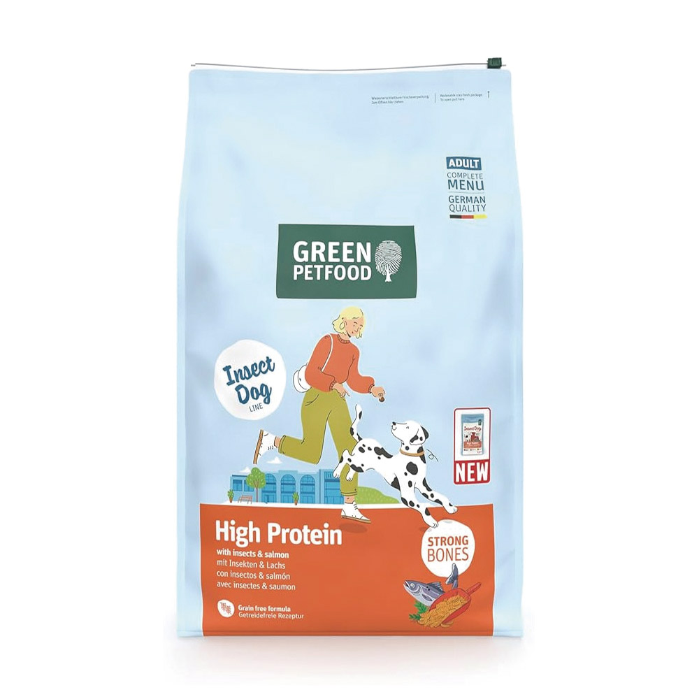 【倆寶貝精品館】Green Petfood 德國綠自然 昆蟲蛋白+鮭魚 無穀低敏成犬飼料7.5KG, , large