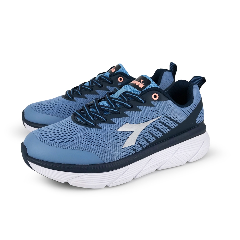 DIADORA迪亞多那 專業避震慢跑女鞋 女運動鞋 慢跑鞋 Q彈 緩震 厚底 透氣 減壓 彈力 棉鞋墊 止滑 黑紫 藍, , large