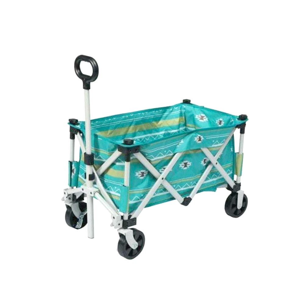 【Besthot】多用途戶外置物聚攏型手拉推車, 印花, large