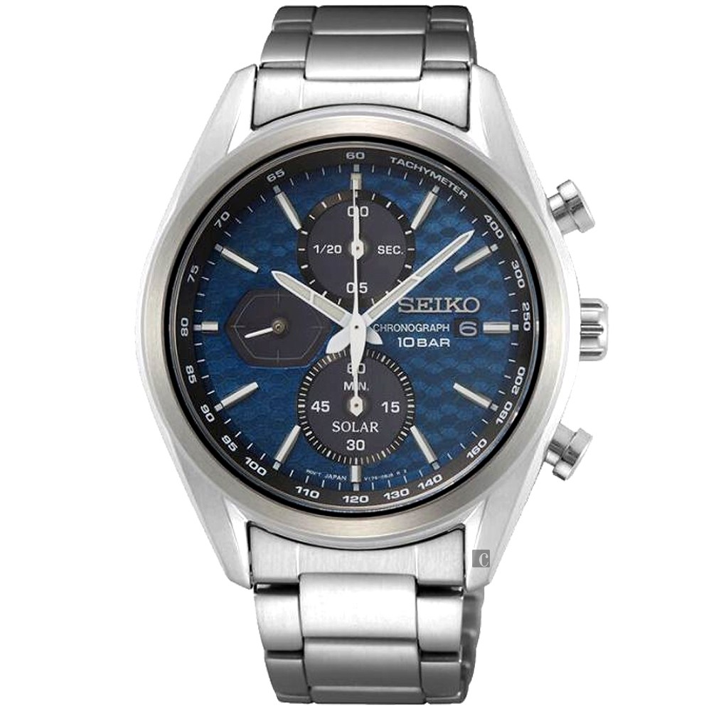SEIKO 精工 CS 喬治亞羅設計 計時手錶-41mm V176-0BH0B(SSC801P1), , large