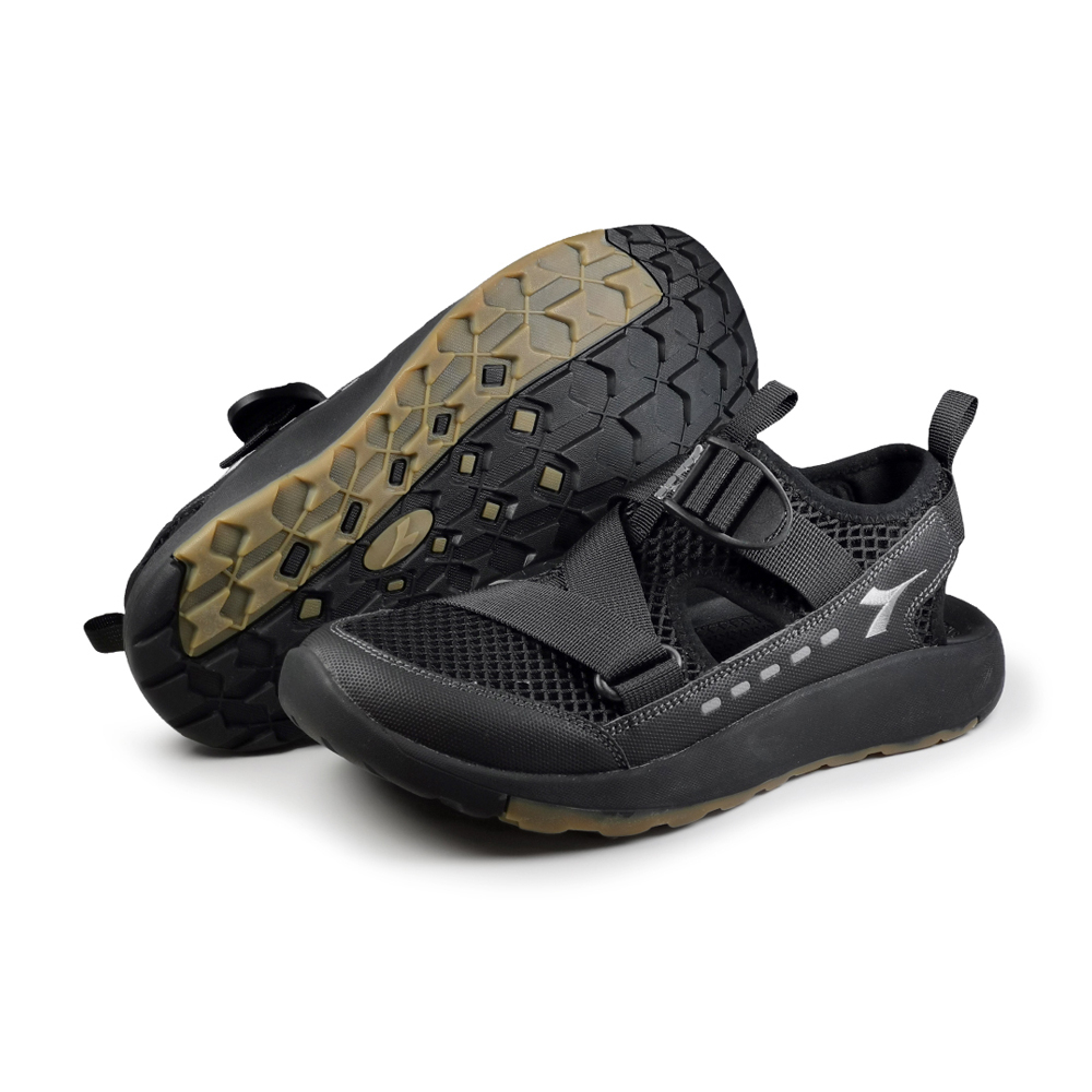 DIADORA迪亞多那 戶外野趣涉水鞋 涼鞋 旅遊 溯溪 簡約 素色 反光 便利繫帶 輕量 緩衝 吸震 耐磨 止滑 黑, , large