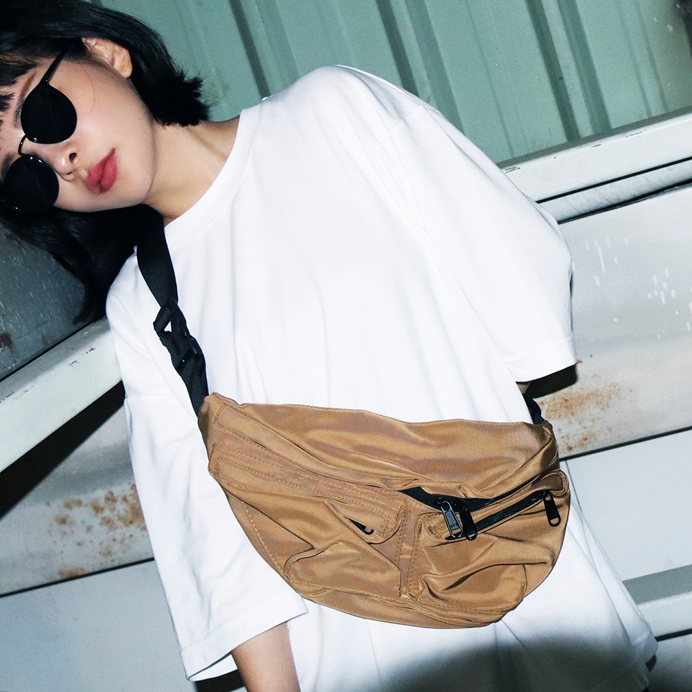 【YUNJOIN】EffoEaseQuick-access double-pocket crossbody bag, , large