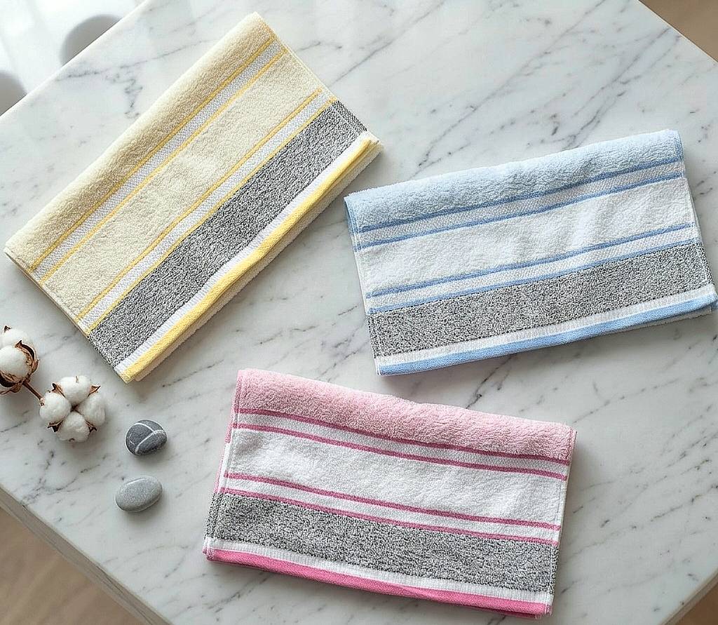 [凱美棉業]  MIT台灣製 精緻粗橫條紋厚實抗菌竹炭毛巾, , large