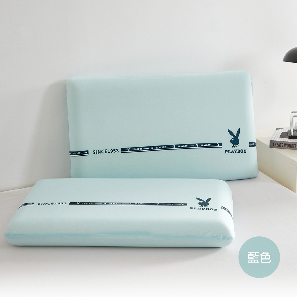 【PLAY BOY】零壓力涼感慢回彈記憶枕(止鼾枕/釋壓支撐/透氣好眠/太空記憶棉)藍色, , large