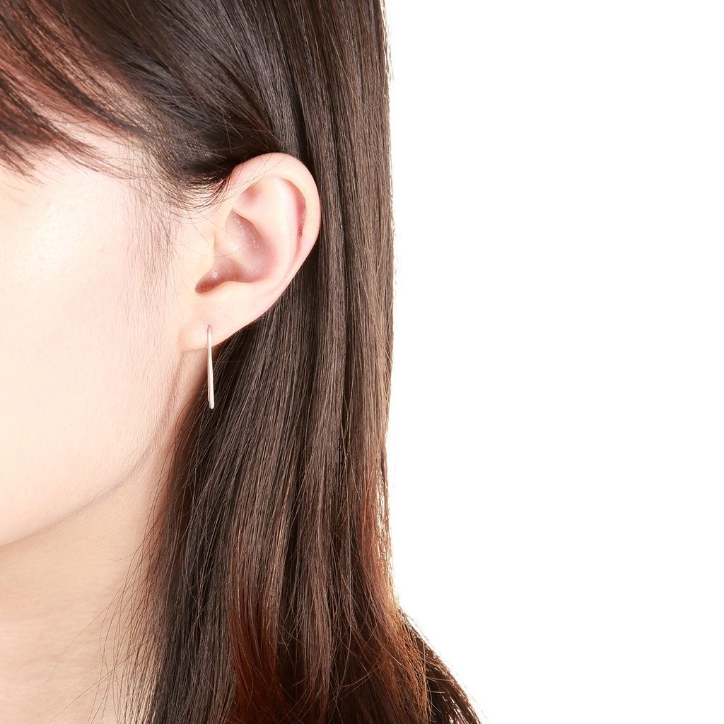 【Angel & Me】Simple U wire s925 sterling silver earrings Birthday gift, , large