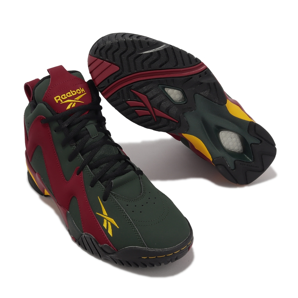 [秉宸] REEBOK HURRIKAZE II 復古籃球鞋 運動鞋 聯名款 綠紅黑 100033880 US13, , large