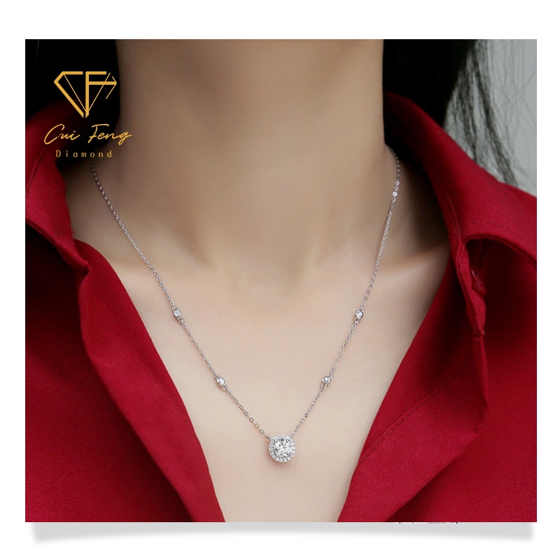【CF鑽飾】項鍊 莫桑鑽《點點星光》1克拉, , large