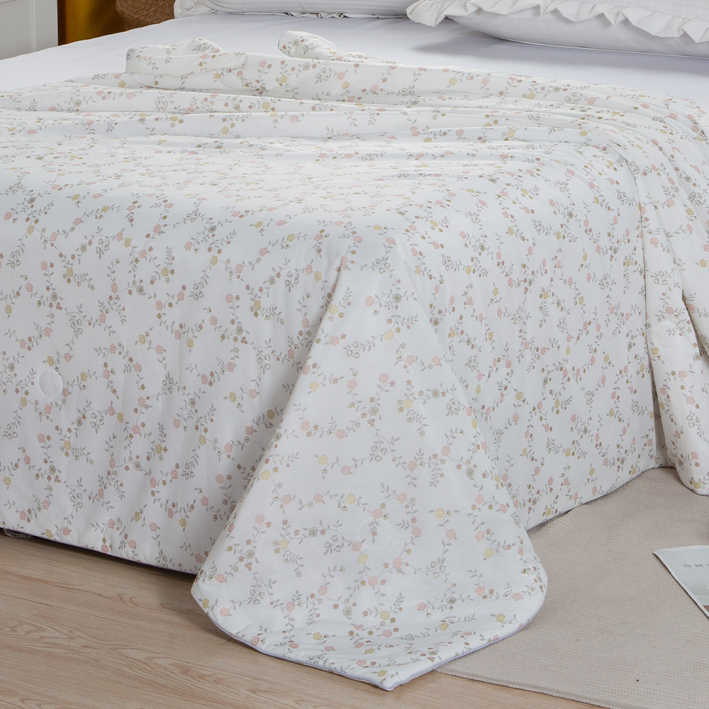 【FOCA】Leisure Flower Vine | Cool Antibacterial Silver Ion Anti-Stumbling Cooling Yarn Ice Cream Quilt/Four Seasons Quilt 150x200cm, , large
