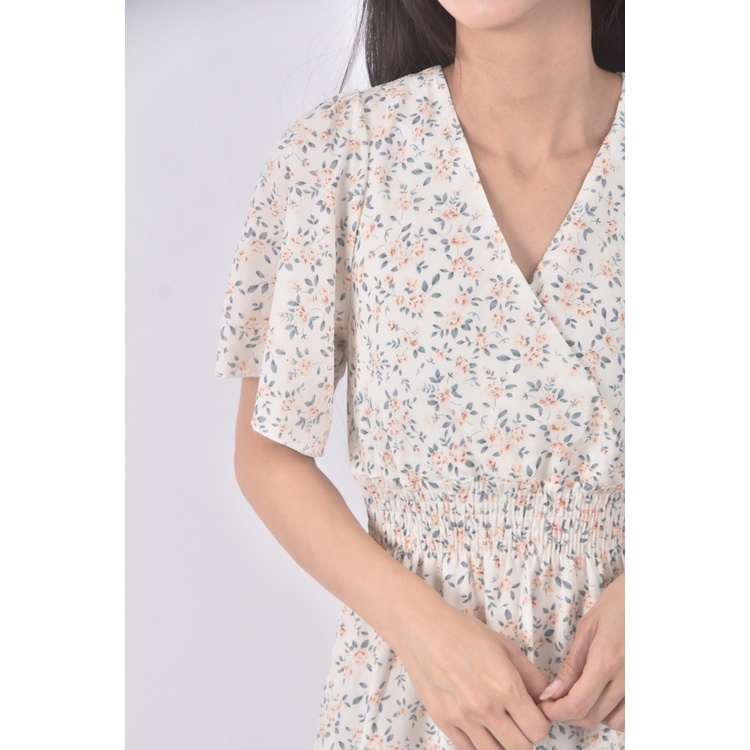 (S) 質感V領白色洋裝二手衣, , large