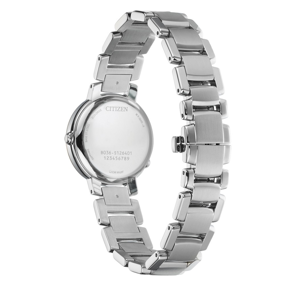 CITIZEN 星辰 L系列 限量 光動能大三針白蝶貝女錶 EW5586-86Y, , large