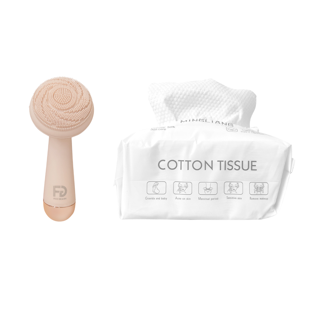 【FUGU】硅膠按摩潔面儀 贈洗臉巾/洗臉儀 卸妝巾, , large