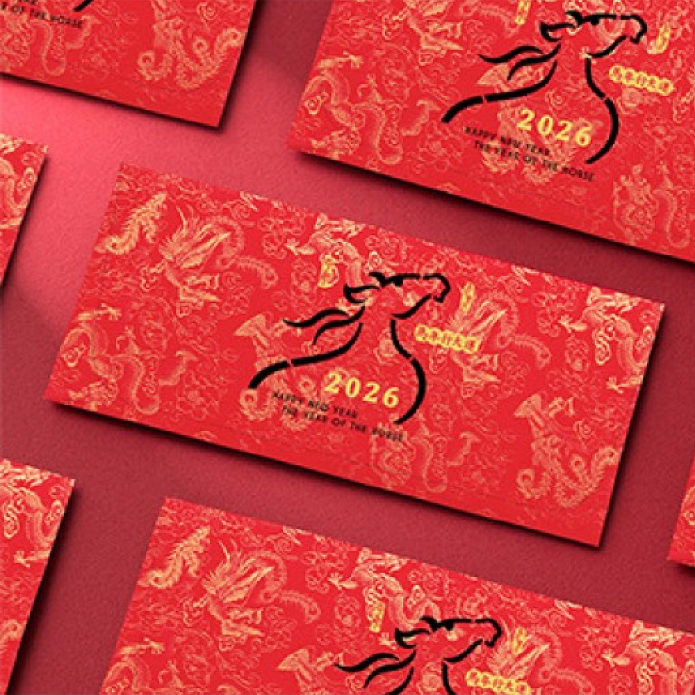 1A 2026 馬年 西式 紅包袋 馬年行大運 10張入 /包 2004, , large