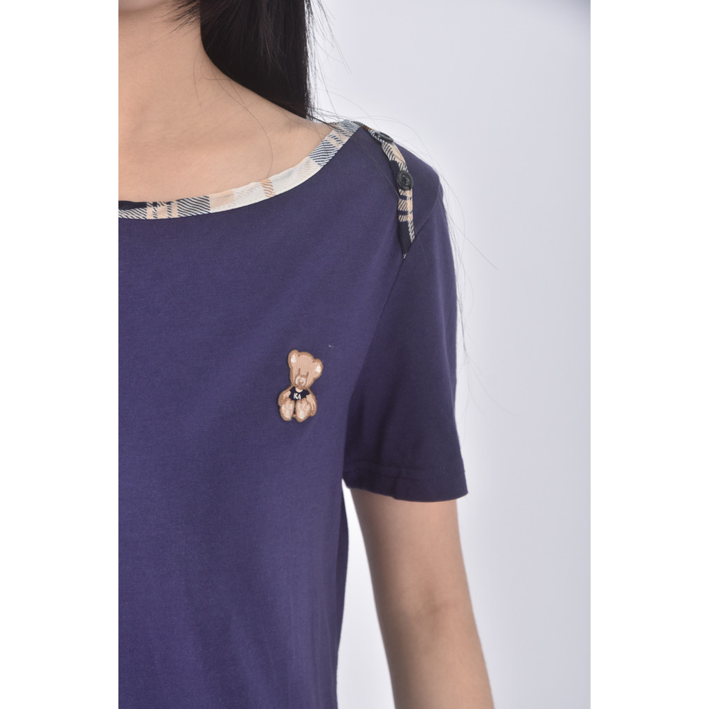 (S) kinloch anderson質感棉質小熊藍色短袖上衣二手衣, , large