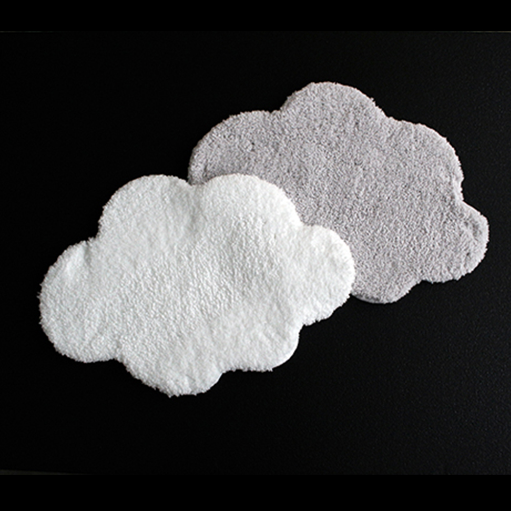 【&NE】Japan-Made Quick-Dry Non-Slip Cloud-Shaped Mat (Cloud-Like Soft Touch) – Cloud White, , large