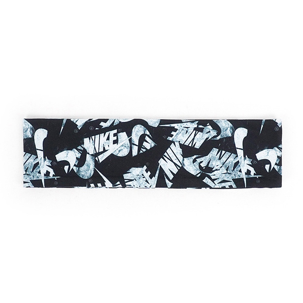 NIKE MEN'S FURY 頭帶 健身 訓練 戶外運動 止汗髮帶 簡約 時尚 乾爽 透氣 彈性 舒適 黑 白 黑白, 白, large