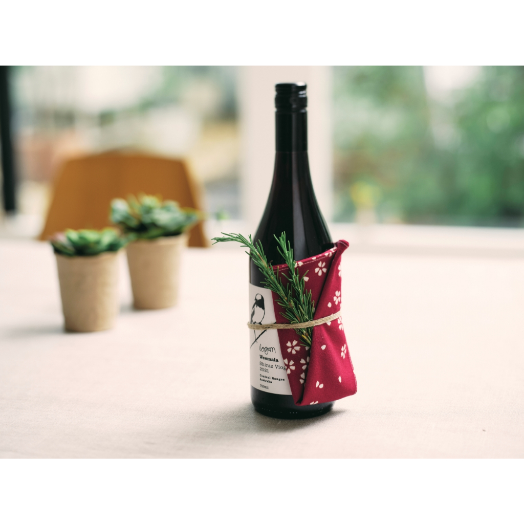 日本選物~ 日本製 KAMAWANU 紅酒/雞尾酒餐巾 全棉 方巾 多功能手巾 手帕 27x27 cm (梅子紅), , large