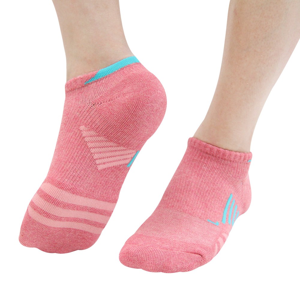 【D&G】透氣避震足弓女襪<黑>D401 毛巾底 氣墊 襪子 機能運動襪, 黑, large