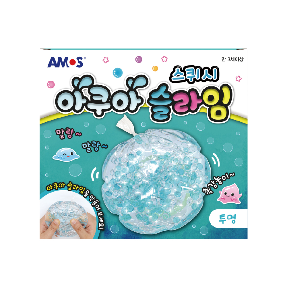 【韓國AMOS】史萊姆創意捏捏球 水藍晶, , large