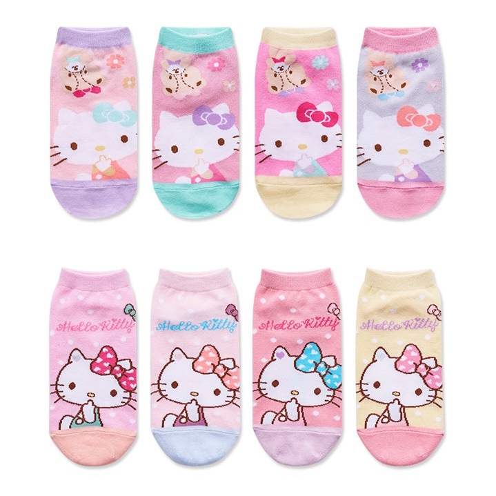 Sanrio 三麗鷗 KITTY直版襪 兒童短襪 台灣製童襪 女童襪 KT-A659【旺達棉品】, , large