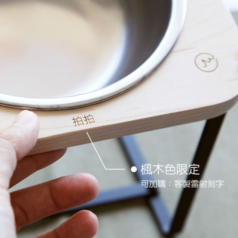 【拍拍】原木寵物托高碗架 S/楓木色｜預購, , large