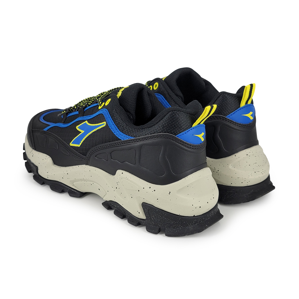 DIADORA迪亞多那 防潑水戶外男鞋 男運動鞋 登山鞋 越野鞋 寬楦 高腳背 輕量 吸震 散熱 耐磨 防滑 黑 灰黑, , large