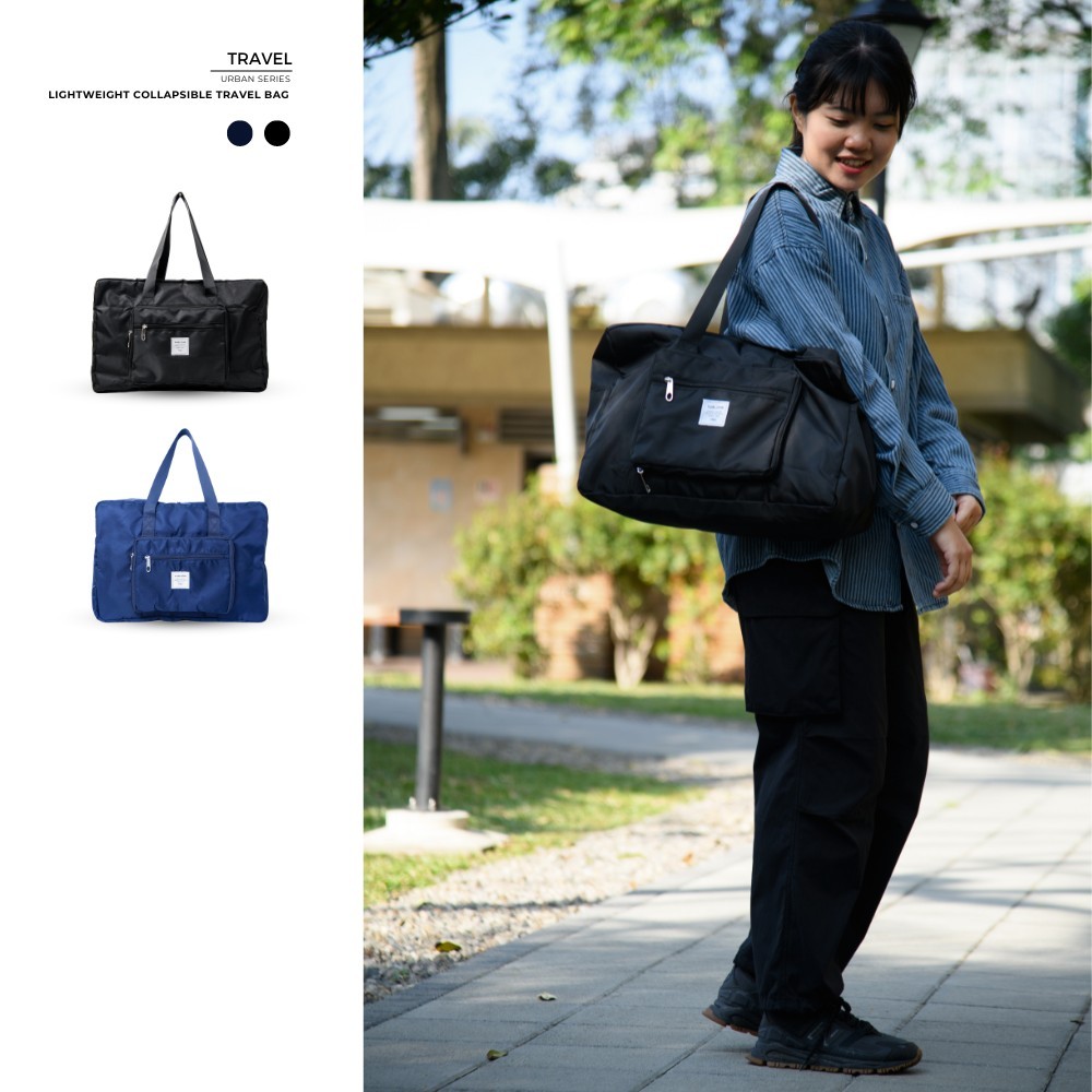 【YUNJOIN】可收納 輕量摺疊旅行拉桿袋-藍色 收納包 拉桿袋 行李袋 耐用 防潑水 旅行袋 登機包 託運行李 旅行包, , large