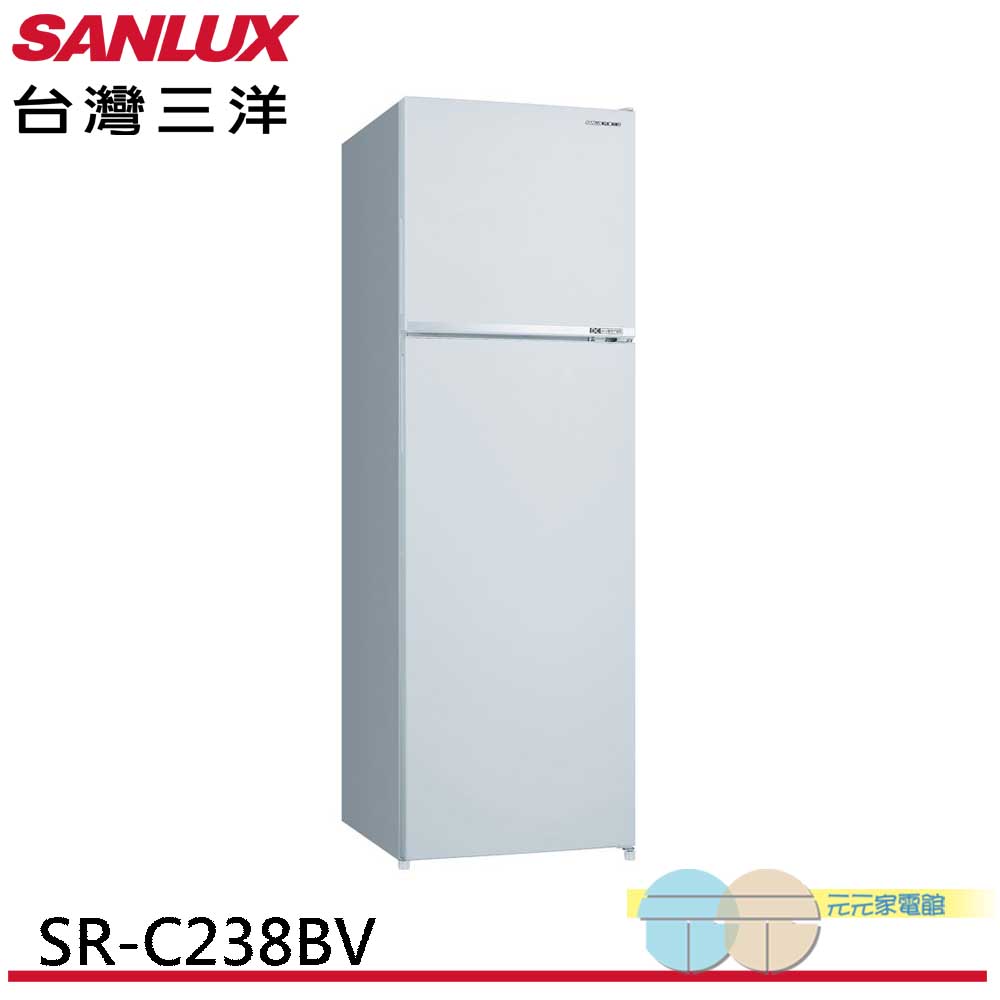SANLUX Taiwan Sanyo 250L Grade 1 Inverter Double-Door Refrigerator SR-C238BV
