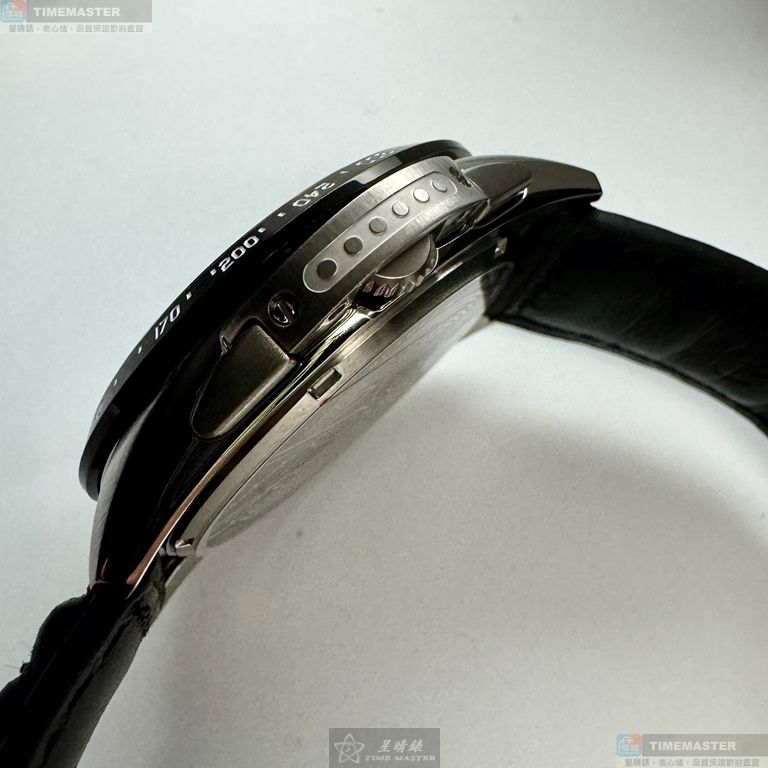 [星晴錶業]新品牌手錶,44mm,AV52669鈦金色錶面銀錶殼深黑色真皮皮革錶帶款, , large