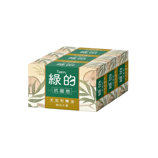 綠的抗菌皂-琥珀木質香(3入裝), , large