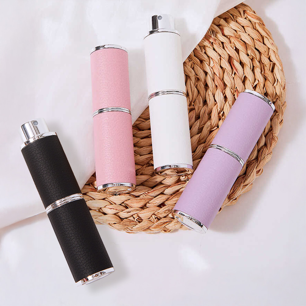 香水分裝瓶【4色可選】 8ml 贈分裝噴頭 旋蓋式 填充式 噴霧分裝瓶 香水 分裝 空罐 噴霧瓶 隨身瓶 鋁製 分裝瓶 香水分裝 小香 無蓋