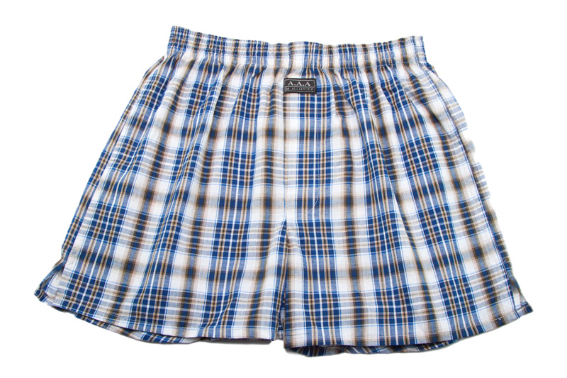 ﹝ 3A-Alliance ﹞格紋平口褲/XL號/白金格紋, , large