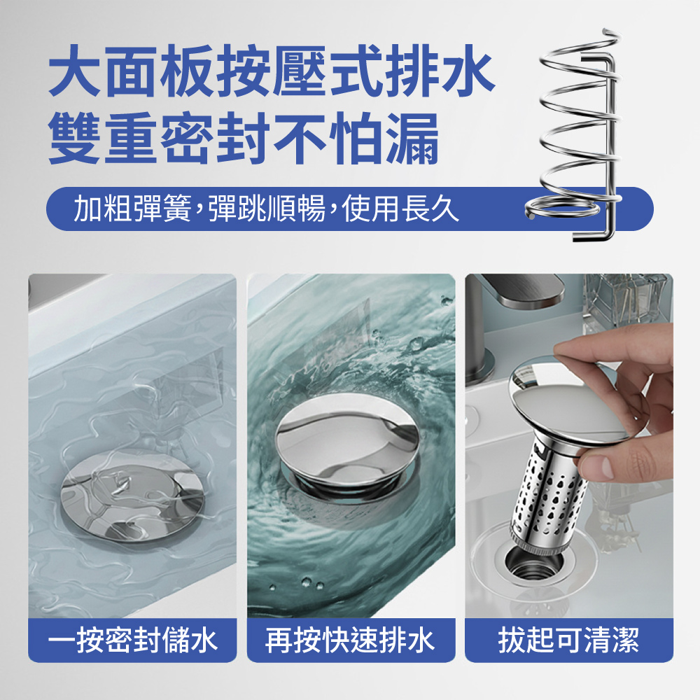 【APEX】精銅雙層過濾按壓式臉盆下水塞, , large