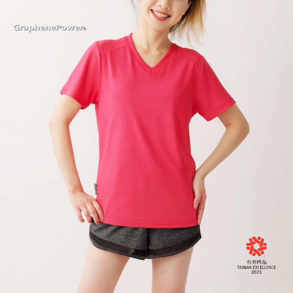 Graphene Thermal Circulation T-Shirt - Cherry Red/L, , large