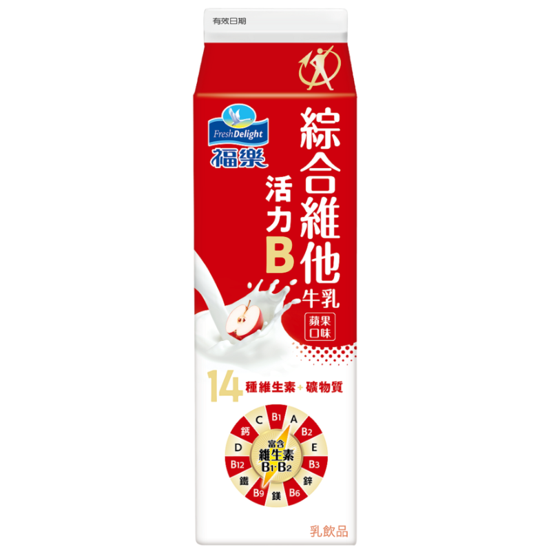 福樂綜合維他牛乳-活力B (蘋果口味), , large