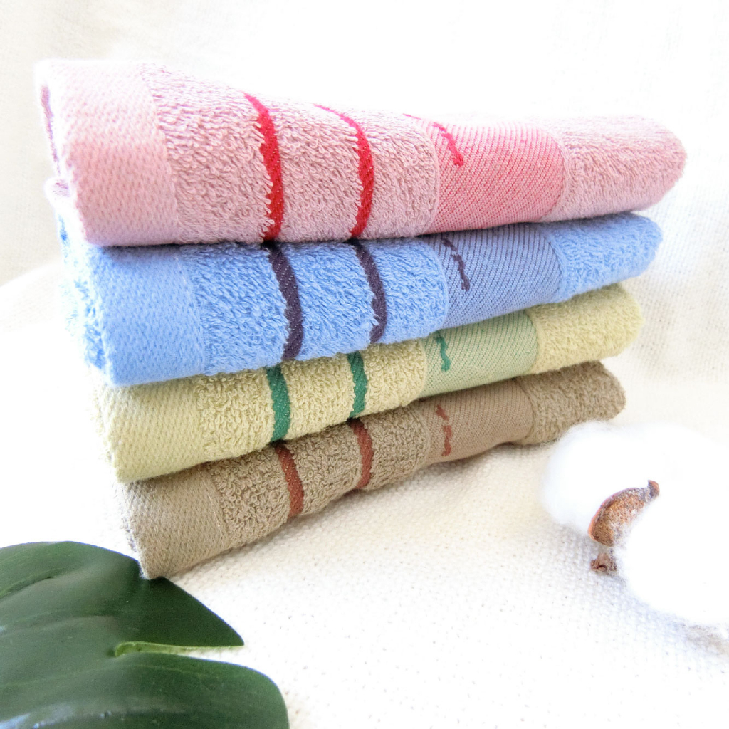 [Kaimei Cotton Industry] 4 in the group, random and excellent, MIT made in Taiwan, 28 taels of thick umbrella brand, jacquard simple LOGO adult towel/towel, home classic 4 colors, , large