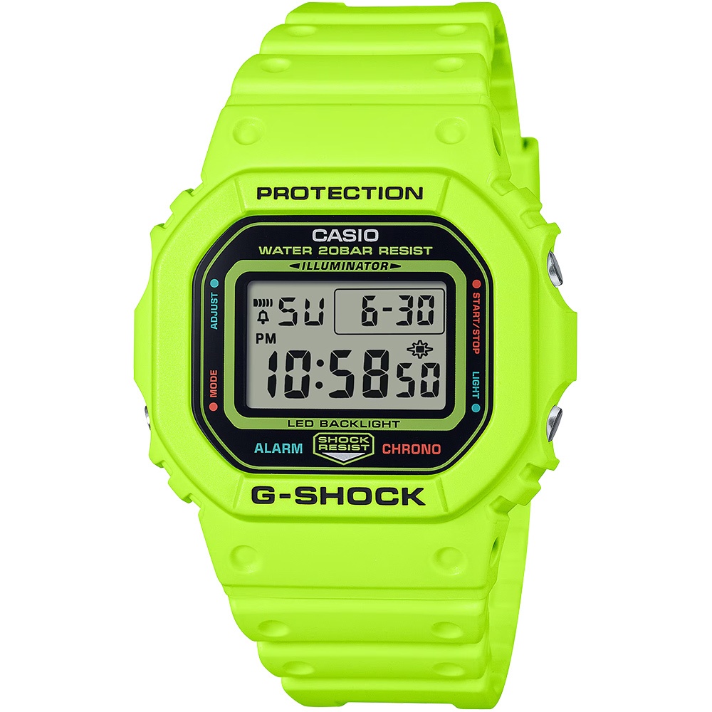 CASIO 卡西歐 G-SHOCK 致敬運動員 方型手錶 電子錶 DW-5600EP-9, , large