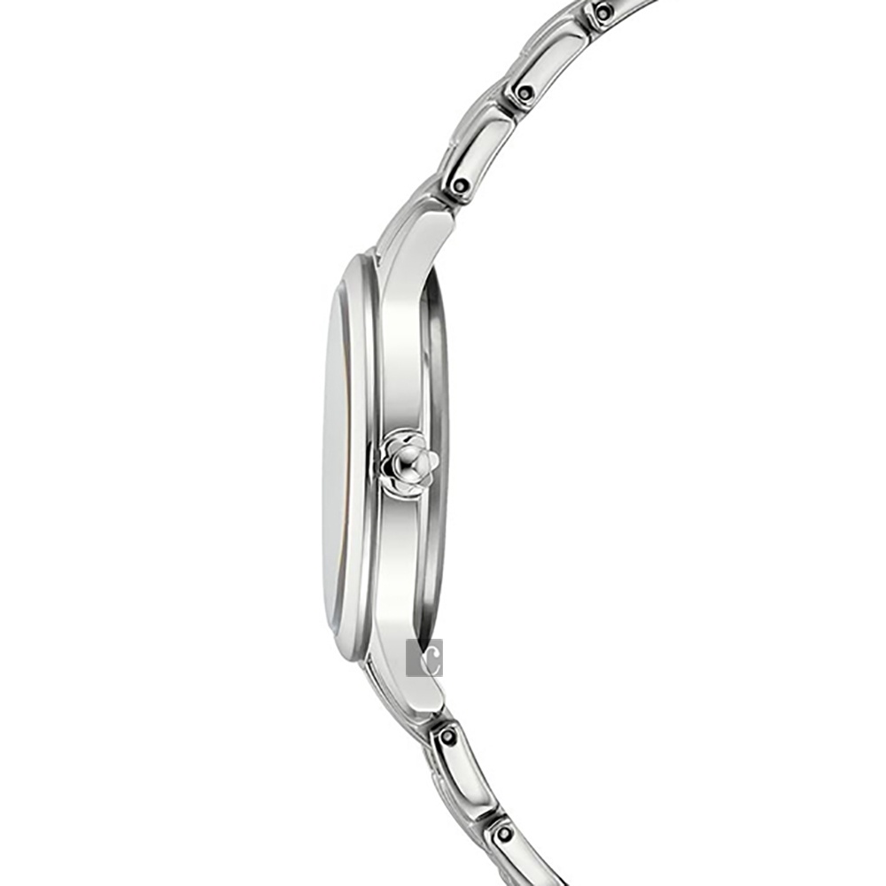 CITIZEN 星辰 限量光動能浪漫女錶-珍珠貝x金圈/29mm EW2524-55N, , large