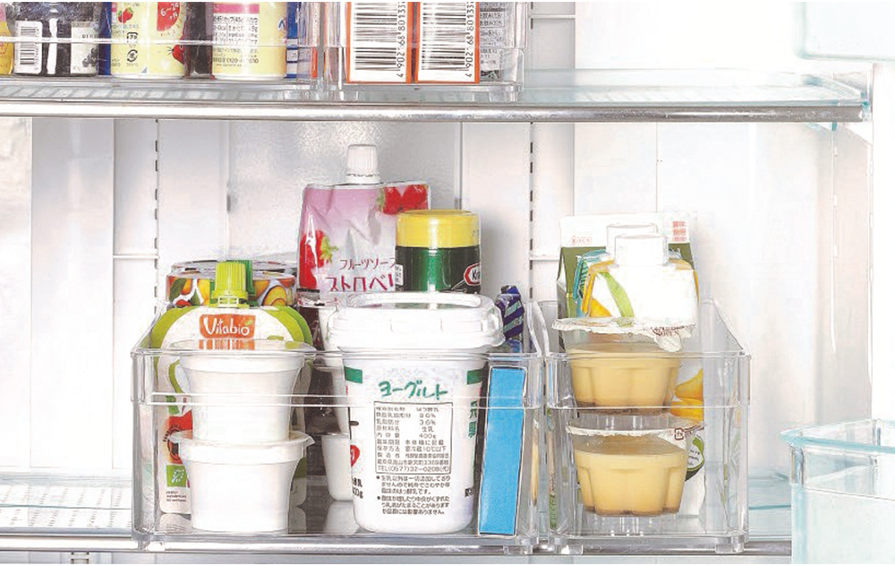 【bestco】Japan-Made Deep Refrigerator Storage Box – Large (Drawer-Style Handle / Supports up to 3kg), , large