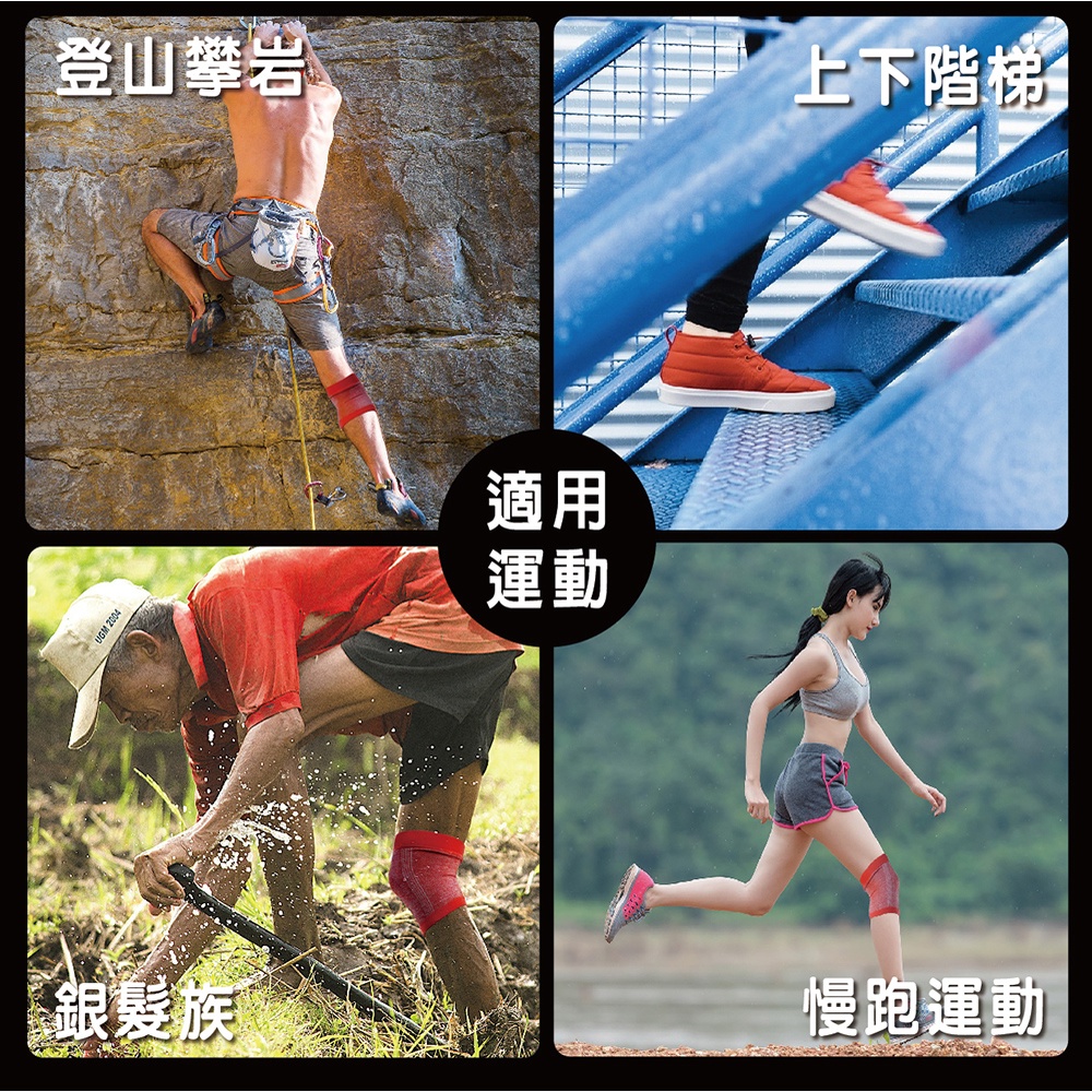 【AREXSPORT】AS-3405 登山護膝 台灣製現貨 運動護膝支撐護膝 竹炭護膝三節型可調節(單支) 銀髮族護膝, , large