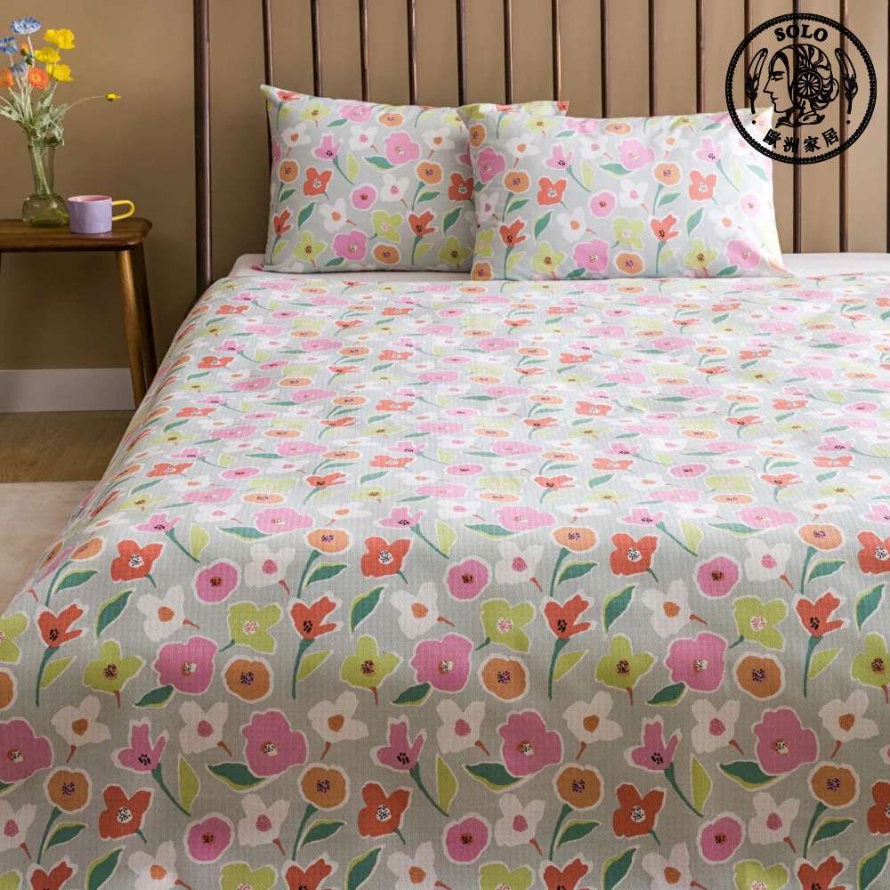 【SOLO歐洲家居】LCW Home 土耳其製 春日花語雙人床罩枕套組 200x220cm, , large