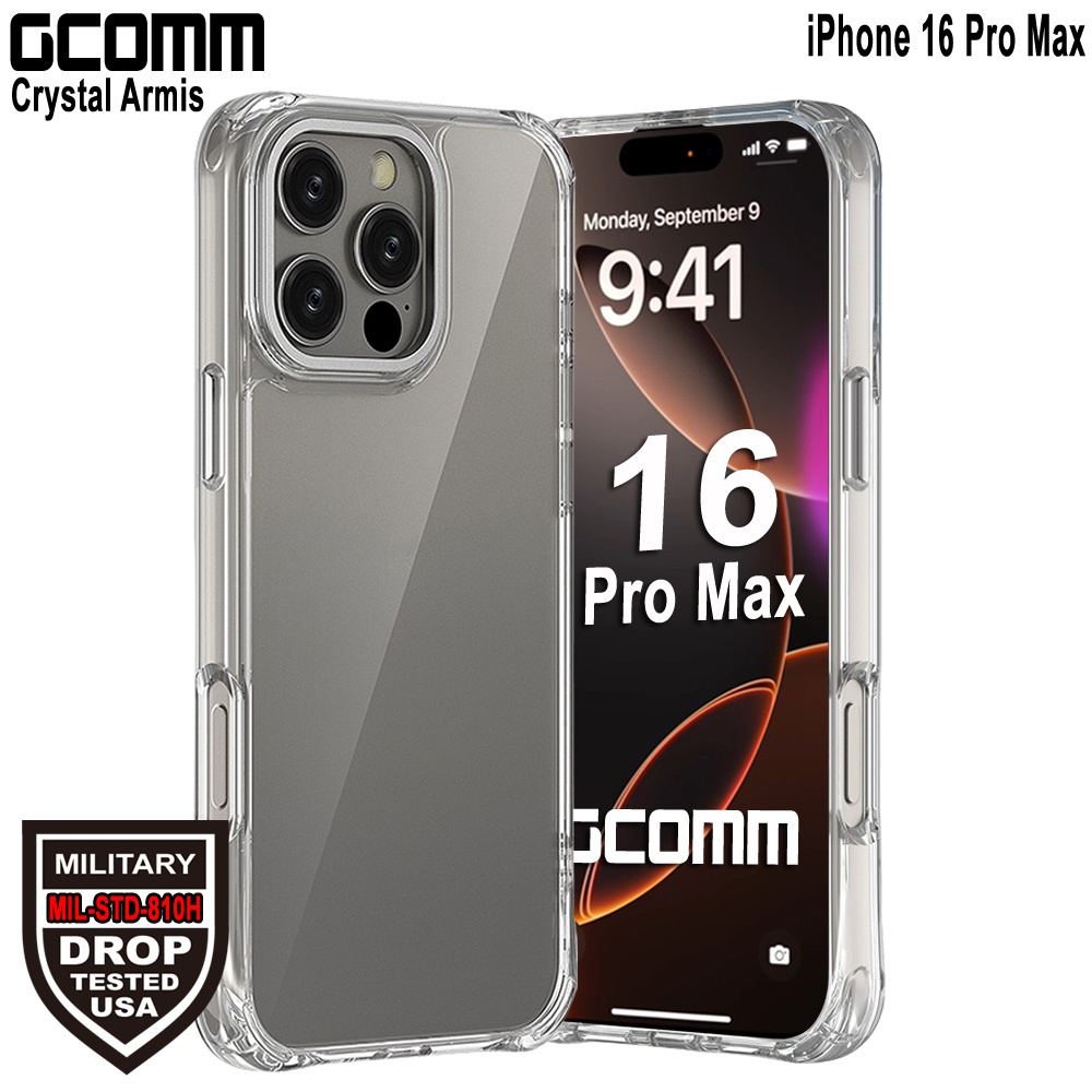 GCOMM iPhone 16 Pro Max 亮透3米軍規防摔殼 Crystal Armis, , large