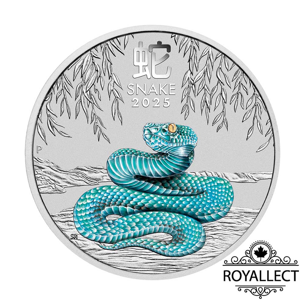 Sydney Money Expo Australian Lunar Series III 2025 Year of the Snake 1/4oz Silver Coin in Card Perthmint, , large