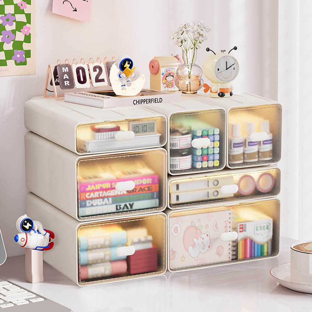 【AOTTO】抽屜式桌面收納盒7件組(TA-601)