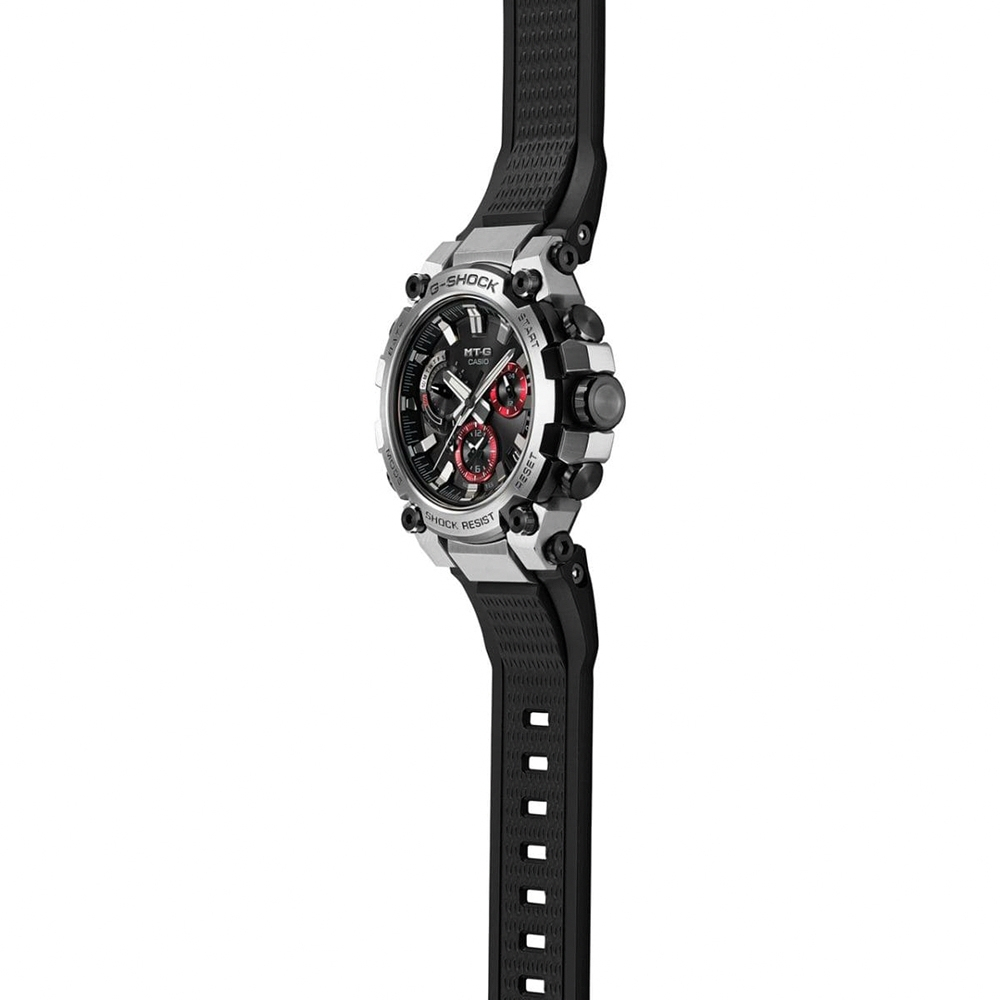 CASIO 卡西歐 MT-G 碳纖維核心 太陽能藍芽電波手錶 MTG-B3000-1A, , large
