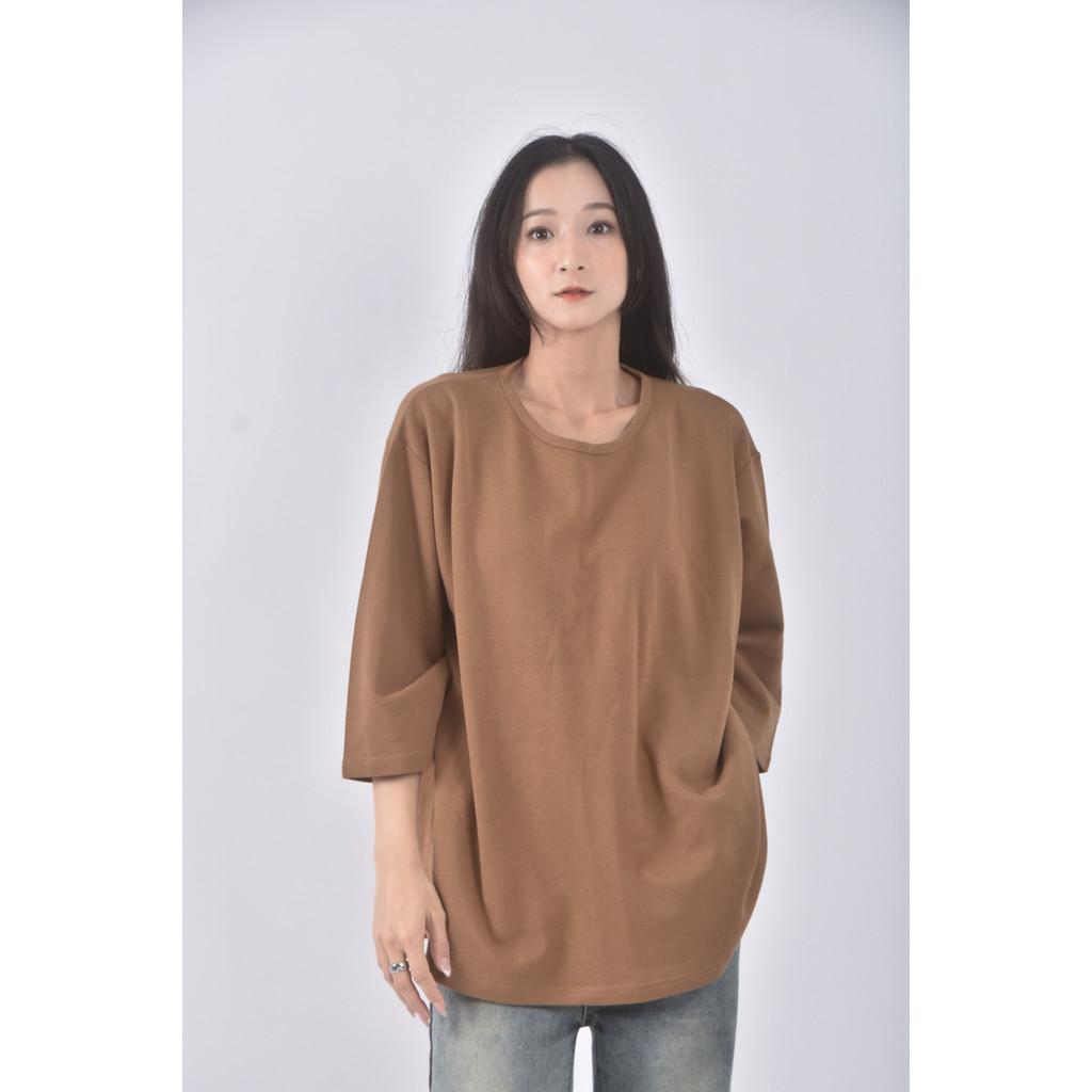 (XL) yoom韓牌質感圓領棕色長袖上衣二手衣